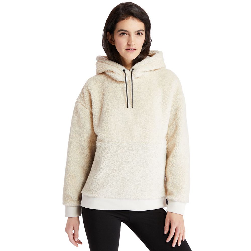 Sudadera Timberland Mujer Recycled-Fleece Blancas - Chile BRZ-795632